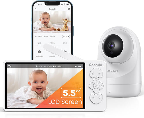 Caméra Bebe Surveillance 2k Vision Nocturne Capteur de Température