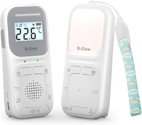 Babyphone Longue Portée Moniteur Audio Portable Bébé, Aide au Sommeil