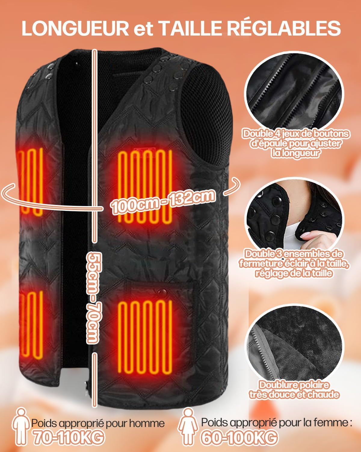 Gilet Chauffant Confort Douillet  KeepWarm® Chasse Sport