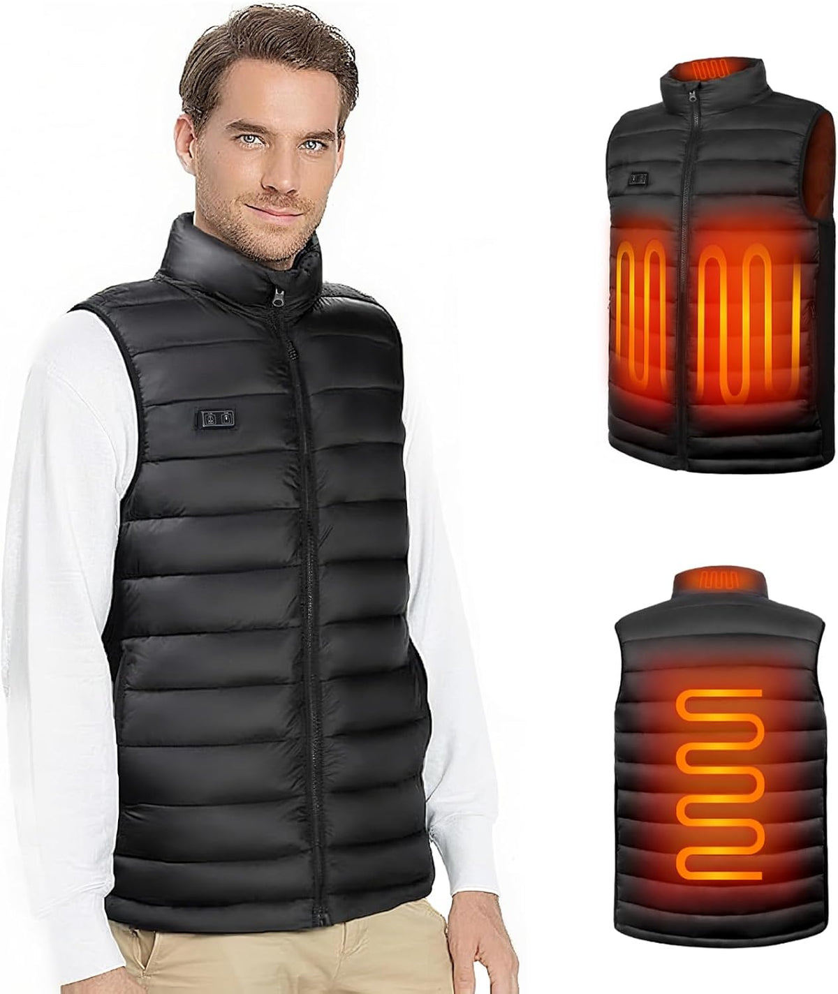Gilet Chauffant KeepWarm®-  4 Zone De chauffante