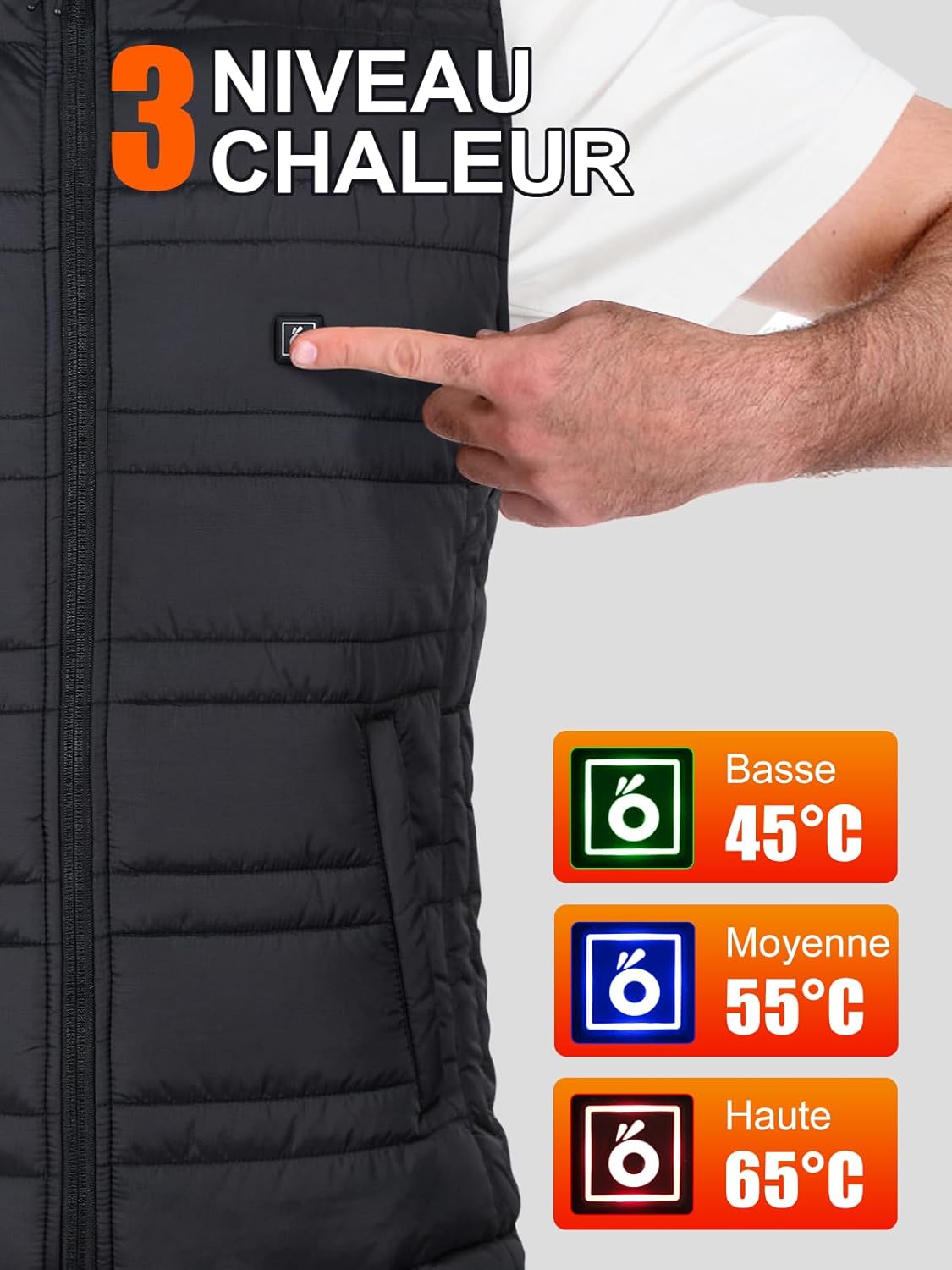 Gilet Chauffant Ultra-Chaud KeepWarm® - Sans Manches Premium