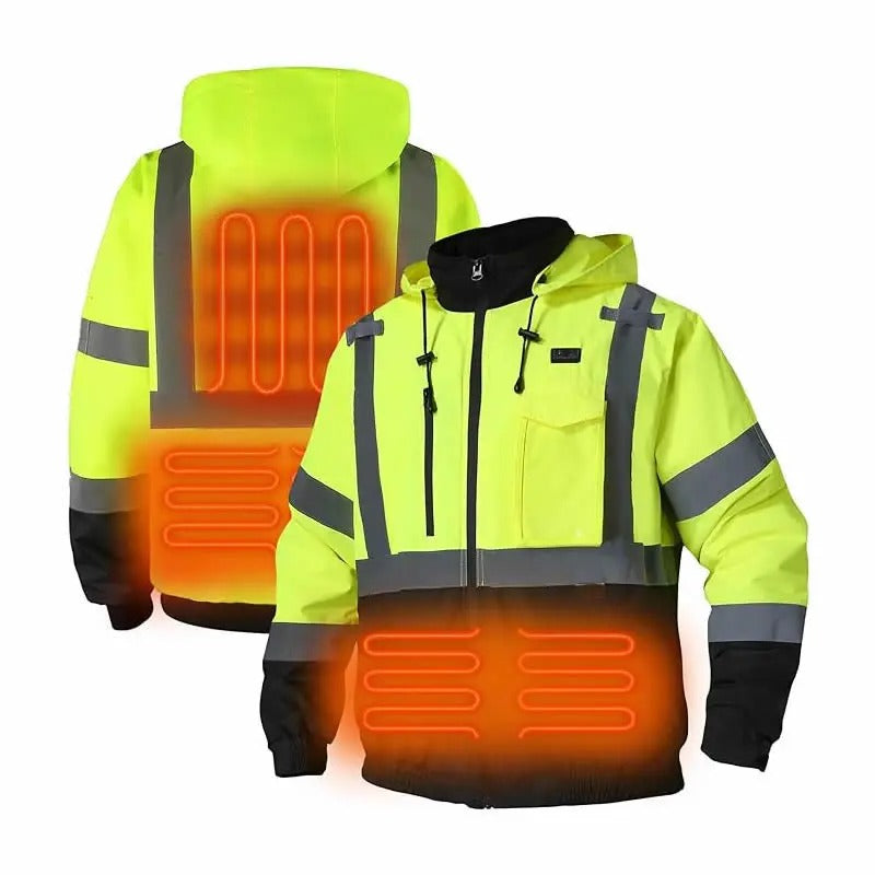 Veste Chauffante  Pro Haute Visibilité KeepWarm® - Manteau Sécurité Fluo USB Norme CE