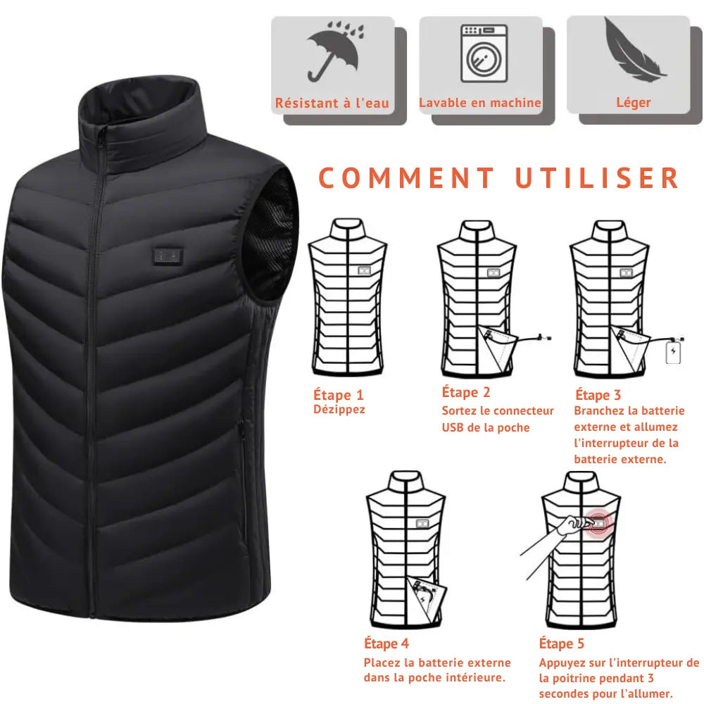 Gilet Chauffant KeepWarm® - homme/Femme Confort
